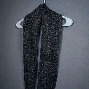 Black sheen Knit Scarf
